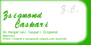 zsigmond caspari business card